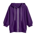 thumbnail image 4 of Guluxicc Women's Athletic Hooded Jackets with Pockets Drawstring Full Zip Long Sleeve WindBreaker Jackets for Outdoor Workout Wear Spring Summer Casual Outfits, 4 of 4