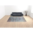 thumbnail image 2 of 9' X 12' Blue Ivory And Orange Abstract Power Loom Stain Resistant Area Rug, 2 of 5