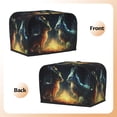 thumbnail image 2 of KLL Firefly Forest Fox Print 2 Slice Toaster Dust Covers Kitchen Small Appliance Cover with 2 Pockets,Can hold Jam Spreader Knife & Toaster Tongs (11.4 x 7.9 x 7.5), 2 of 6