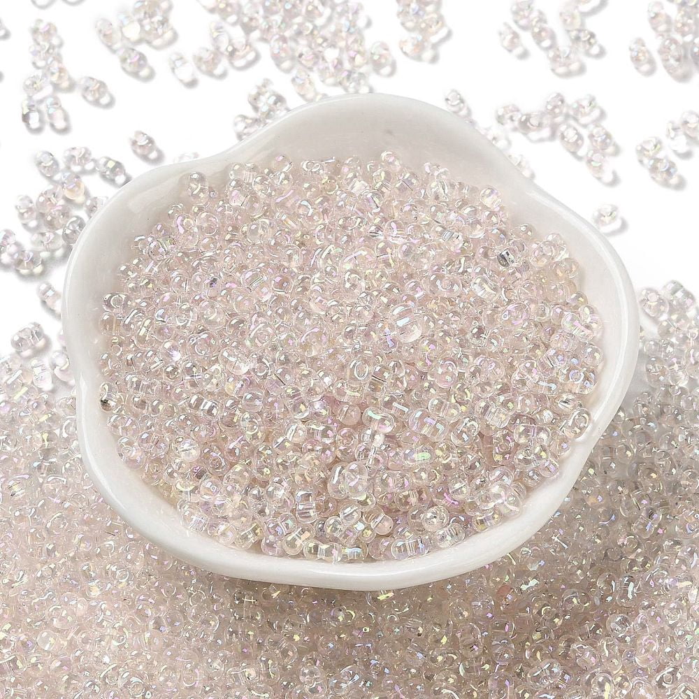 1pound AB color Glass Seed Beads Transparent Colours Rainbow Peanut Lavender Blush 4~4.5x2~2.5x2~2.5mm Hole: 0.8~0.9mm about 10000pcs/pound