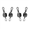 thumbnail image 1 of Paquete de 4 Llaveros Retráctiles, Portatarjetas de Identificación de Metal Resistente, Carrete para Llaves, Con Mosquetón Con Clip para Cinturón, 1 of 5