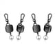 thumbnail image 1 of Paquete de 4 Llaveros Retráctiles, Portatarjetas de Identificación de Metal Resistente, Carrete para Llaves, Con Mosquetón Con Clip para Cinturón, 1 of 5