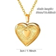 thumbnail image 2 of Custom Engraved Heart Locket Necklace Photo Picture Pendant For Couples Anniversary Mother's Day Gift Daily Wear, 2 of 5