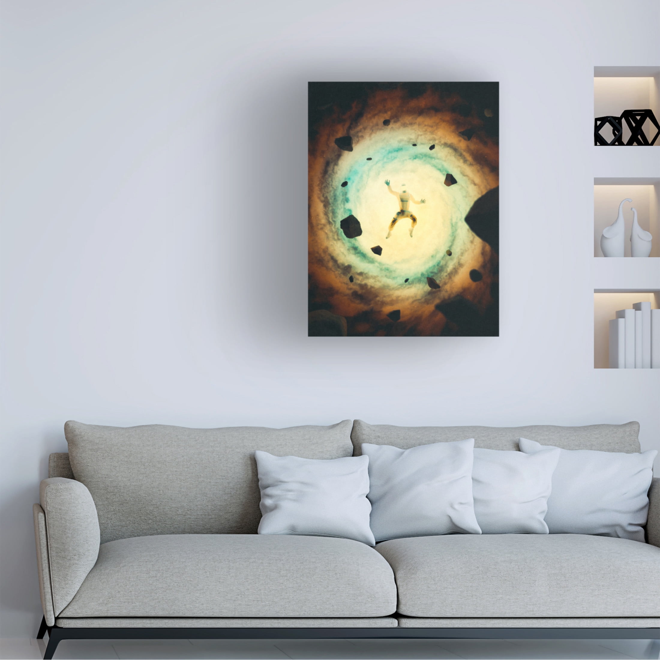 Trademark Fine Art Taudalpoi Falling Behind Canvas Wall Art