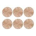 thumbnail image 1 of Posavasos de PVC reutilizables resistentes al calor para decoración del hogar, 6 unidades Oro rosa, 1 of 9