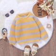 thumbnail image 2 of Gunia Girls Sweaters Stripe Long Sleeve Warm Cute Casual Knit Sweater Cozy 18-24 Months, 2 of 9