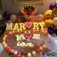 thumbnail image 2 of Labymos Alphabet Led Light Standing Letters Sign with Shining Bulbs Night Lamp for Birthday Christmas, 2 of 8