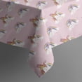 thumbnail image 4 of Pink Unicorn Group Pattern Rectangle Tablecloth 60"x120",Waterproof Polyester Rectangle Table Cloth, Wipeable Spillproof Polyester Tablecloth for Dining, Camping, Indoor and Outdoor, 4 of 6
