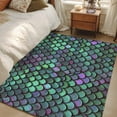 thumbnail image 4 of Colorful Mermaid Area Rugs 4x6 ft Scales Ombre Texture Washable Rug Non Slip Indoor Carpet Absorbent Floor Mat for Living Room Bedroom Dining Room, 4 of 9