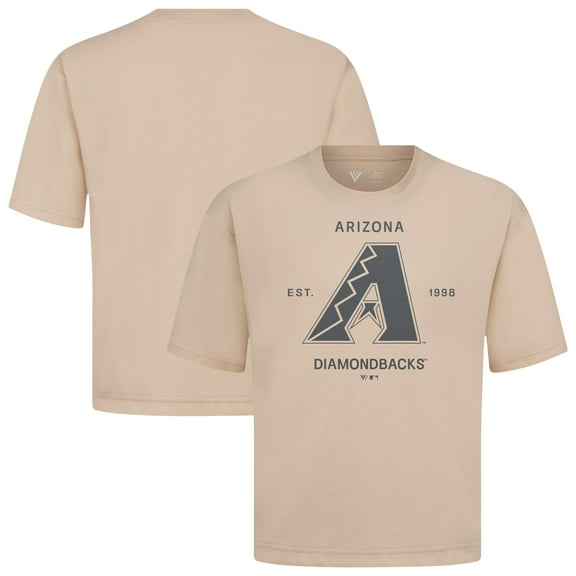 Men's Levelwear Khaki Arizona Diamondbacks Crossway Oversized Luxe Signature Knit T-Shirt