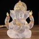 thumbnail image 2 of Estatua del Señor del Dios Indio, Esculturas de Buda ídolo de la Estatua del Elefante hindú de Vidrio de limitación Blanca, decoración de la Sala de Yoga de meditación del Templo 5.5", 2 of 5