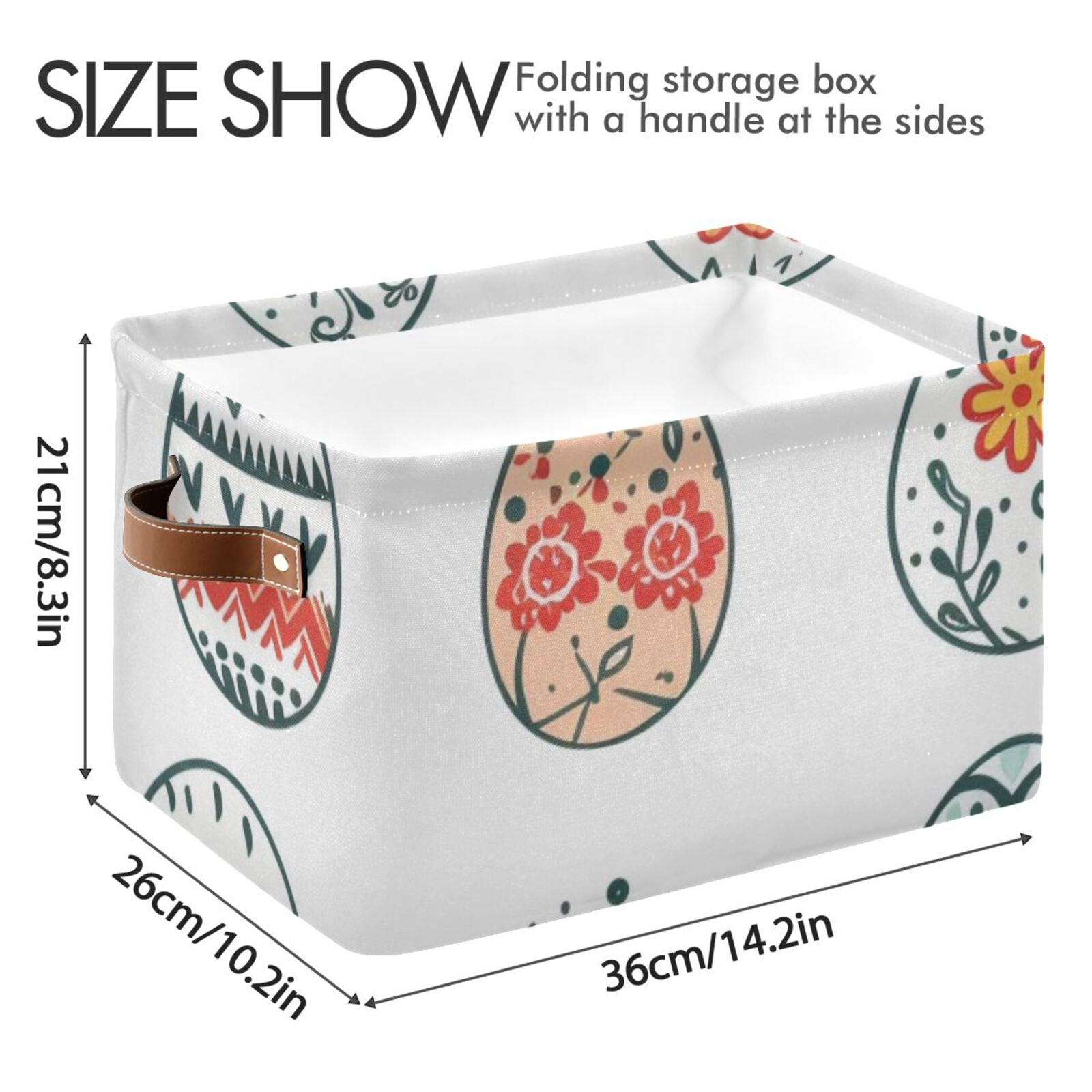 Full Easter Eggs Storage Bins Baskets With Handles Storage Box Clothes Organizer Organization Toys