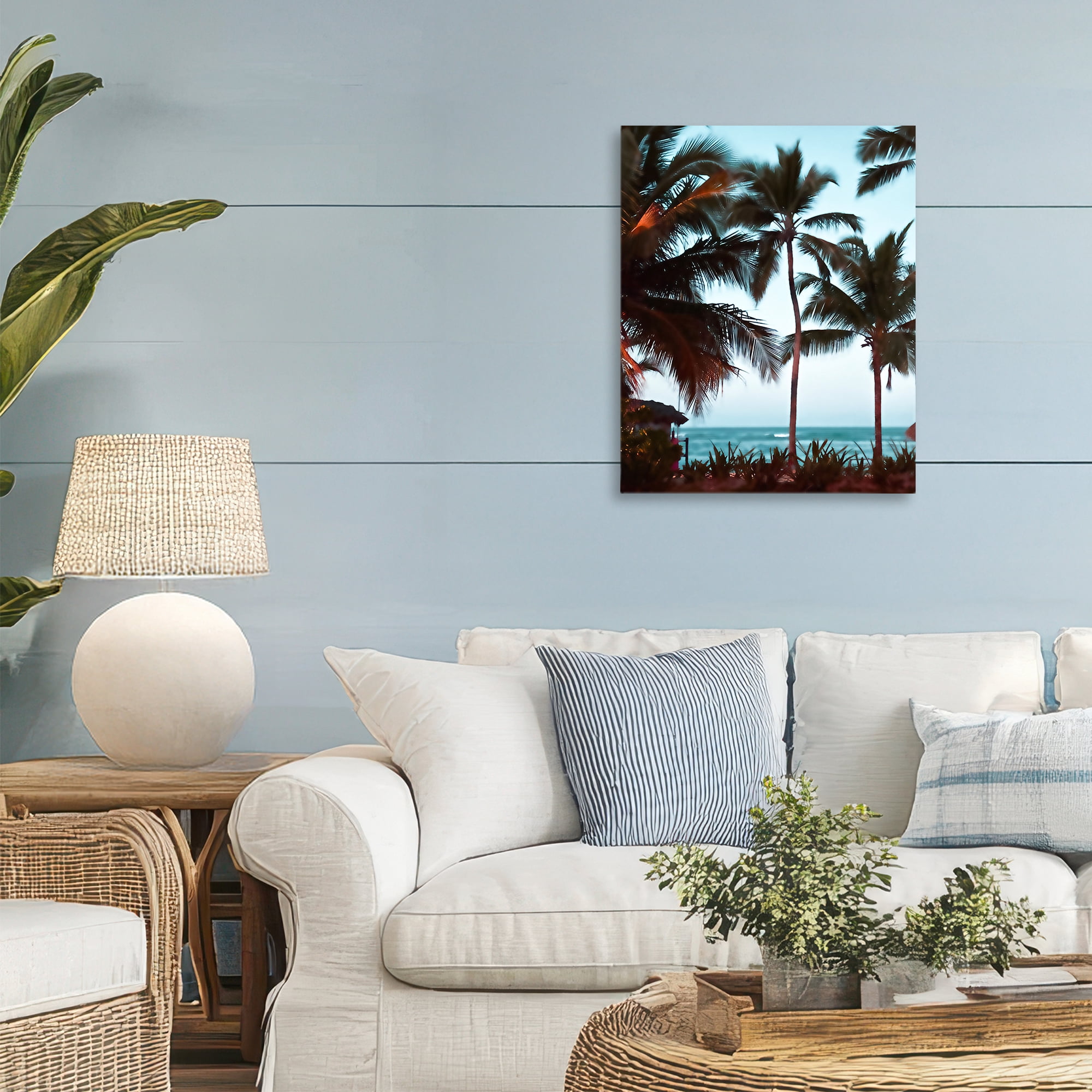 Stupell Industries Shady Palms Beachfront Canvas Wall Art, design by Noah Bay