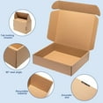 thumbnail image 4 of Brown Corrugated Shipping Boxes 9x6x2" - 25 Pack for Small Business & Mailing, 4 of 6