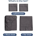 thumbnail image 2 of CGK Linens 4-Piece Luxury Bamboo Cooling Sheet Set - Queen Size 100% Bamboo Derived Rayon Premium Bed Sheets, Dark Grey, 2 of 6