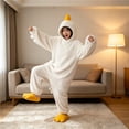 thumbnail image 5 of Wearable Blanket Hoodie With Slippers Oversized Flannel Bird Onesie For Adults Funny Loungewear Footwear Set, 5 of 5