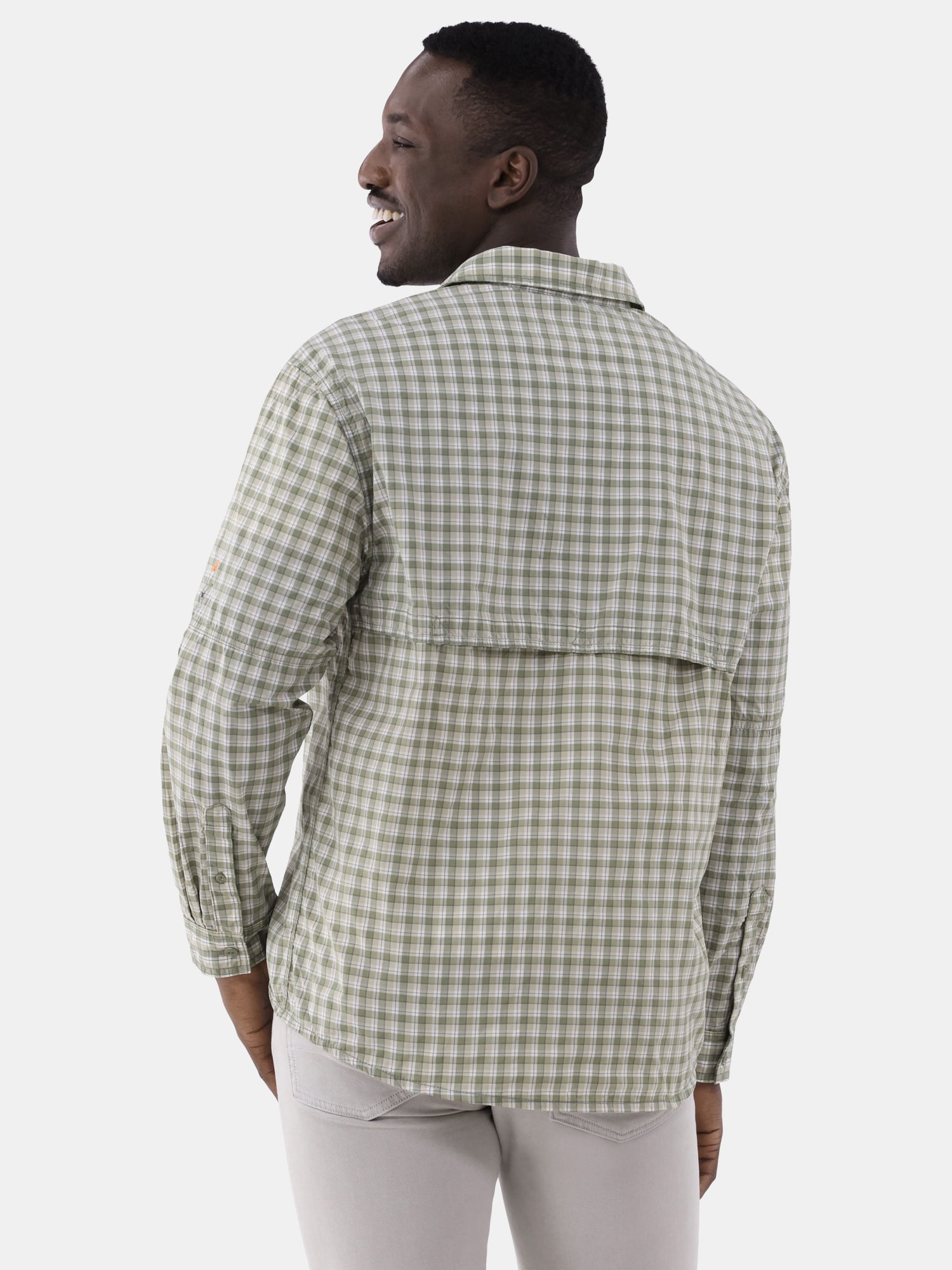 Ozark Trail Men's & Big Men's Upstream Shirt with Long Sleeves, UPF 50+, Sizes S-3XL