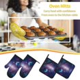 thumbnail image 5 of Daiia Planets Stars And Galaxies1 Pattern Oven Mitts and Pot Holders 4 pcs Set,High Heat Resistant 500 Degree Extra Thicken Long Kitchen Cotton Oven Glove, 5 of 6