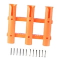 thumbnail image 1 of guohui 3 Tube Fishing Rod Holder Poles Rest Equipment Stand Gift Easy Setup Accessories orange, 1 of 8