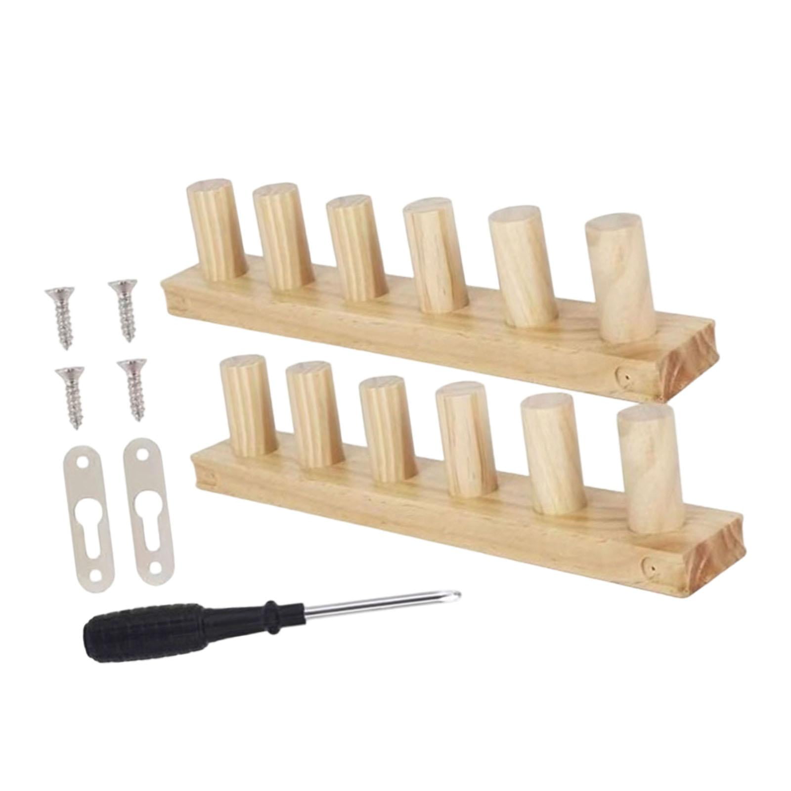 Wooden Knitting Loom Kit Weaving Loom Chunky Yarn Blanket Adjustable Wooden Frame for Beginners and Hobbyists