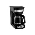 thumbnail image 1 of Hamilton Beach 12 Cup Programmable Coffee Maker, Brew Options, Glass Carafe (46299), Black with Stainless Accents, 1 of 7