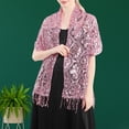 thumbnail image 4 of Châle Confortable Long Élégant Léger en Polyester à Paillettes Scintillantes Châle de Robe de Soirée pour Rendez-Vous, 4 of 10