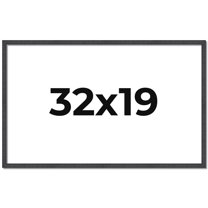 32x19 Rustic Brown Real Wood Picture Frame Width 0.75 inches | Interior Frame Depth 0.5 inches |