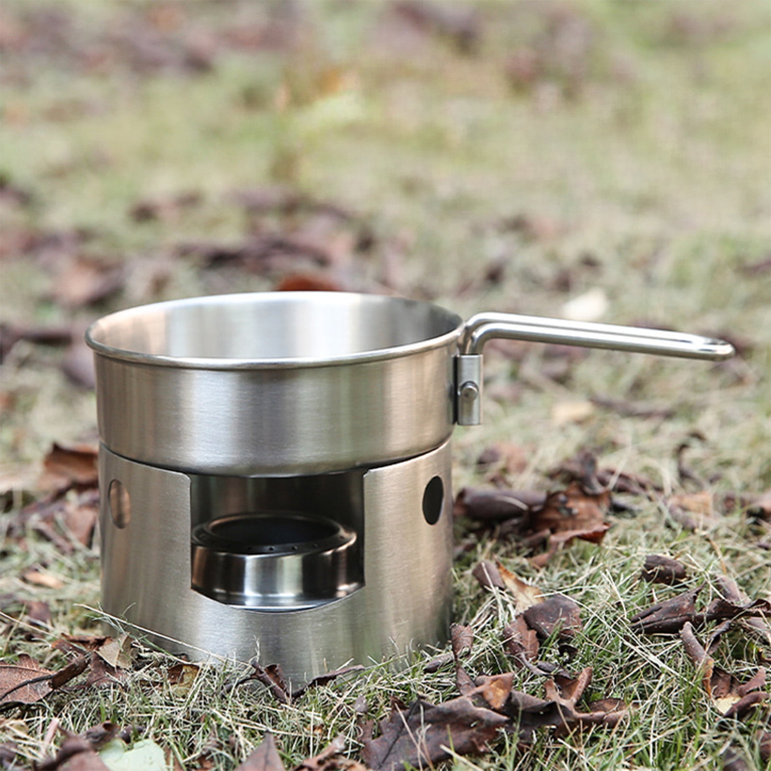Compact Windproof Alcohol Stove, Efficient Burner for Outdoor Cooking, Ideal for Camping and Backpacking