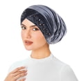 thumbnail image 2 of Wowcloth Velvet Rhinestone Hijab for Women, Elegant with Sparkling Stones, Foldable and Stackable for Easy Storage for Daily Wear, 2 of 2