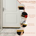 thumbnail image 5 of Uxcell Door Brush Sweeps, H-shape Aluminum Alloy Holder Door Sweep for Bottom of Door Seal Garage Silver 0.59" x 39.37", 5 of 7
