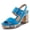 ROYAL BLUE MULTI, variant on Spring Step Azucar Women's Sandal with Leather Upper and Mosaic Block Heel