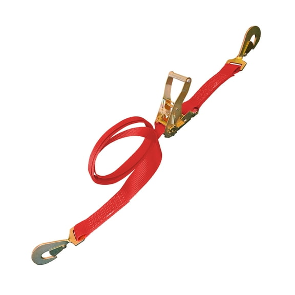 Mega Cargo Control USA 2" x 8' Ratchet Strap W/ Twisted Snap Hook - (1-Pack) -  WLL: 3333 lbs