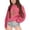 Hot Pink, variant on Girls Sweatshirt Kids Fashion Graphic Crew Neck Long Sleeve Pullover Hoodless Top Black 5-6 Years