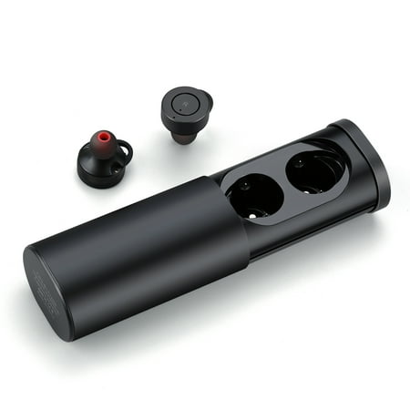 True Wireless Earbuds Stereo Bluetooth Headphones with Charging Case. Premium Sound - Secure Fit - Easy to