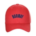 thumbnail image 2 of Daxton International World Countries Baseball Hat Cap Arch Letters, Norway Red Navy, 2 of 4