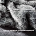 thumbnail image 5 of Battilo Grey Fur Blanket Throw,Large Fluffy Faux Throw Blanket for Couch,Fox Fur Blankets,60"x80", 5 of 9