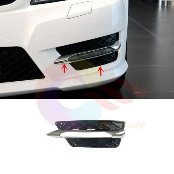 for Mercedes W204 C300 Sport /C204 Coupe Left front bumper grille + chrome protective cover -