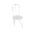 thumbnail image 1 of HILABEE Simulation 1/6 Scale Dollhouse Mini Model Metal Dinning Chair White, 1 of 9