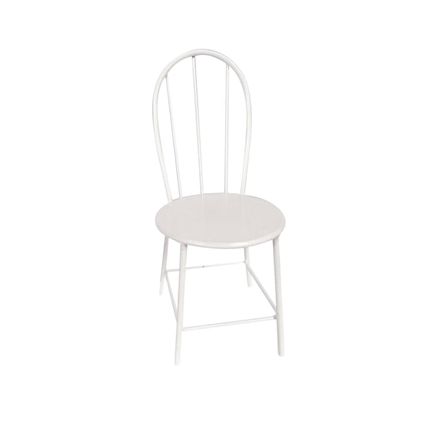 Mini Silla de Comedor Zulema Metal en Miniatura Blanco Casa de Muñecas