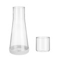 thumbnail image 1 of Clear Bedside Water Carafe Set With Tumbler Glass,Night Water Kettle Mouthwash Decanter For Nightstand, 1 of 10