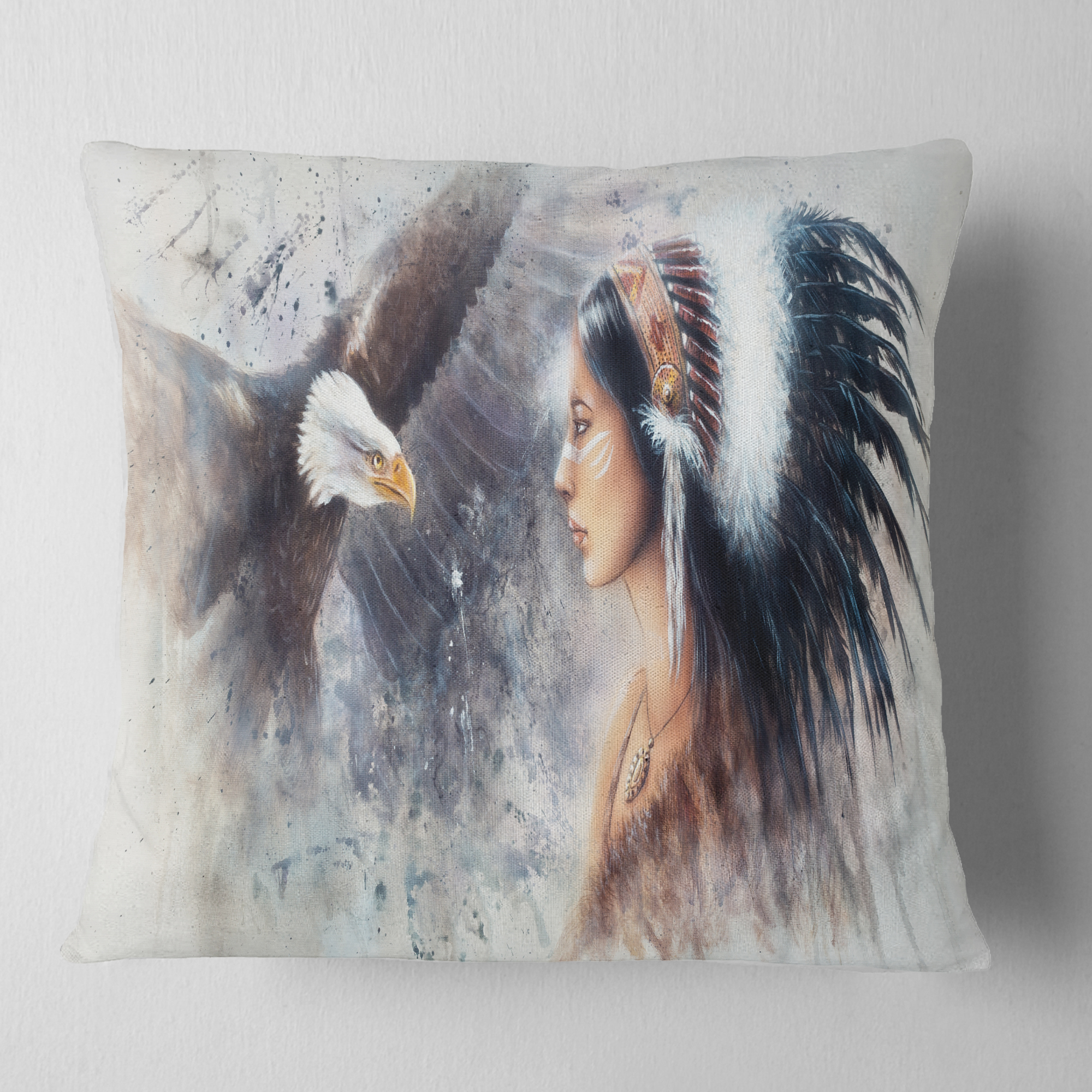 Designart Enchanting Mystical Priestess - Abstract Woman Throw Pillow - 16x16