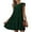 Army Green, variant on Women's Floral Pleated Skater Dress Round Neck Casual Short Sleeve Summer Dress for Daily Wear Party Gathering Machine Washable Sleeveless Midi Length