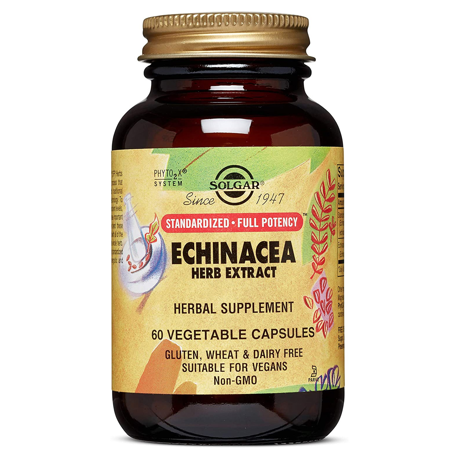Echinacea Herb Extract, 60 Vegetable Capsules, Solgar