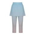 thumbnail image 6 of Womens Golf Athletic Skorts Capris Gradient Yoga Tennis Skirted Leggings Gym Active High Waist Legging with Skirts Light Blue, M, 6 of 6