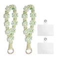 thumbnail image 1 of Uxcell 2 Pcs Correa para Muñeca de Teléfono con Puntos de Sujeción, Pulsera de Lanyard para Teléfono Celular Hecha a Mano para Mujeres y Niñas, Verde, 1 of 7