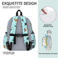 thumbnail image 5 of Football and Basketball Lightblue Pattern Cute School Backpack with Padded Back and Adjustable Shoulder Straps 13.4"x11"x4.7", 5 of 5