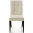 thumbnail image 5 of Modway Promulgate Biscuit Tufted Upholstered Fabric Dining Chair Set of 2 in Beige, 5 of 7