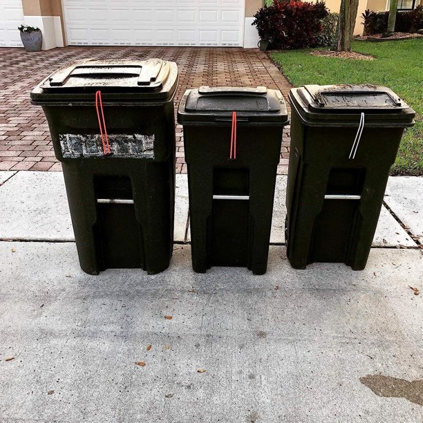 WBTAYB Outdoor Garbage Can Lock Keeps Trash Secure and Wildlife Out Wind Weather Proof Strong