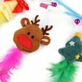 thumbnail image 2 of Amdohai Christmas Cat Pet Feather Wand Cat Interactive Feather Toys Teaser, 2 of 5