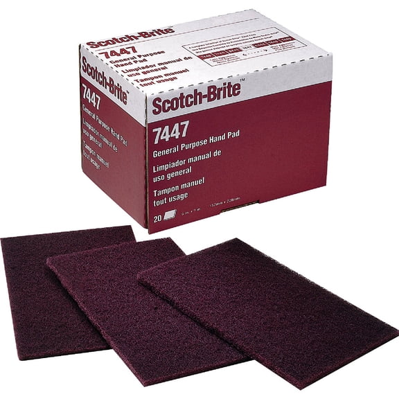 Scotch-Brite PROFESSIONAL General Purpose Hand Pad, 6 X 9, Maroon, 20/box, 3 Boxes/carton — Home & Garage Storage, Stackable Design